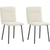 Image de vidaXL Chaises à manger lot de 2 Crème Velours