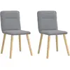 Image de vidaXL Chaises à manger lot de 2 gris clair tissu