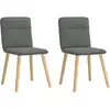 Image de vidaXL Chaises à manger lot de 2 gris foncé tissu