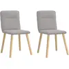 Image de vidaXL Chaises à manger lot de 2 gris nuage tissu