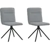 Image de vidaXL Chaises à manger lot de 2 gris clair tissu
