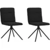 Image de vidaXL Chaises à manger lot de 2 noir tissu
