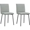 Image de vidaXL Chaises à manger lot de 2 Gris clair Velours