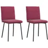 Image de vidaXL Chaises à manger lot de 2 Rouge bordeaux Velours