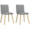 Image de vidaXL Chaises à manger lot de 2 gris clair tissu