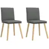 Image de vidaXL Chaises à manger lot de 2 gris foncé tissu