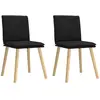 Image de vidaXL Chaises à manger lot de 2 noir tissu