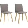 Image de vidaXL Chaises à manger lot de 2 taupe tissu