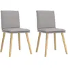 Image de vidaXL Chaises à manger lot de 2 gris nuage tissu