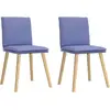 Image de vidaXL Chaises à manger lot de 2 bleu jean tissu