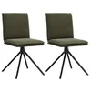 Image de vidaXL Chaise à manger vert armée similicuir daim