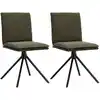 Image de vidaXL Chaise à manger vert armée similicuir daim