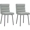 Image de vidaXL Chaises à manger lot de 2 Gris clair Velours
