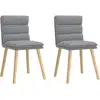 Image de vidaXL Chaises à manger lot de 2 gris clair tissu