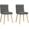 Image de vidaXL Chaises à manger lot de 2 gris foncé tissu