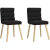 Image de vidaXL Chaises à manger lot de 2 noir tissu