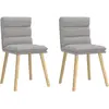 Image de vidaXL Chaises à manger lot de 2 gris nuage tissu