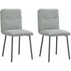 Image de vidaXL Chaises à manger lot de 2 Gris clair Velours