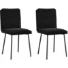 Image de vidaXL Chaises à manger lot de 2 Noir Velours
