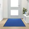 Image de vidaXL Tapis d'entrée Autre Bleu et Noir 120 x 250 cm Polyamide et PVC