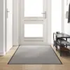 Image de vidaXL Tapis d'entrée Gris et Noir 120 x 250 cm 100% Polyamide