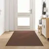 Image de vidaXL Tapis d'entrée Autre Marron et Noir 120 x 350 cm