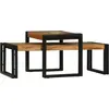 Image de vidaXL Table basse 2 pc Marron 48 x 40 x 40 cm Bois d'Acacia Massif