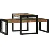 Image de vidaXL Table basse 2 pcs Multicolore Bois Recyclé Solide
