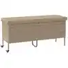 Image de vidaXL Boîte rangement jardin roues beige 160x55x75 cm résine tressée