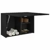 Image de vidaXL Armoire murale de bain noir 60x25x40 cm bois d'ingénierie