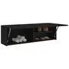 Image de vidaXL Armoire murale de bain noir 100x25x30 cm bois d'ingénierie