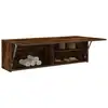 Image de vidaXL Armoire murale de bain chêne fumé 100x25x30cm bois d'ingénierie