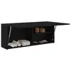 Image de vidaXL Armoire murale de bain noir 100x25x40 cm bois d'ingénierie