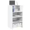 Image de vidaXL Bureau de réception Blanc 55x50x103,5 cm Bois d'ingénierie