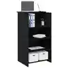 Image de vidaXL Bureau de réception noir 55x50x103,5 cm bois d'ingénierie