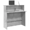 Image de vidaXL Bureau de réception gris béton 100x50x103,5cm bois d'ingénierie