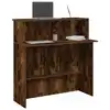 Image de vidaXL Bureau de réception chêne fumé 100x50x103,5cm bois d'ingénierie