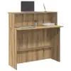 Image de vidaXL Bureau réception chêne artisanal 100x50x103,5cm bois ingénierie