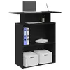 Image de vidaXL Bureau de réception Noir 100x40x104 cm Bois d'ingénierie
