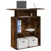 Image de vidaXL Bureau de réception chêne fumé 100x40x104 cm bois d'ingénierie