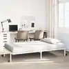 Image de vidaXL Cadre de lit sans matelas pliable blanc 90x190 cm acier
