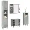 Image de vidaXL Ensemble de meubles de salle de bain 4 pcs gris béton
