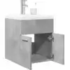 Image de vidaXL Ensemble de meubles de salle de bain 2 pcs gris béton