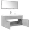Image de vidaXL Ensemble de meubles de salle de bain 3 pcs gris béton