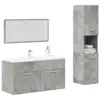 Image de vidaXL Ensemble de meubles de salle de bain 3 pcs gris béton