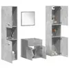 Image de vidaXL Ensemble de meubles de salle de bain 4 pcs gris béton