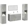 Image de vidaXL Ensemble de meubles de salle de bain 4 pcs gris béton