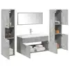 Image de vidaXL Ensemble de meubles de salle de bain 5 pcs gris béton
