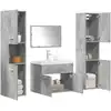 Image de vidaXL Ensemble de meubles de salle de bain 5 pcs gris béton