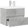 Image de vidaXL Ensemble de meubles de salle de bain 2 pcs gris béton